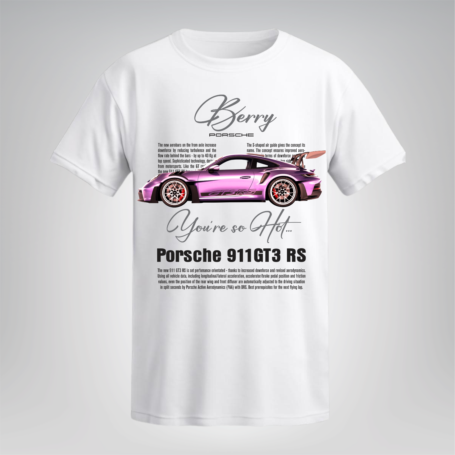 Polera Berry 911 GT3 RS- Porsche