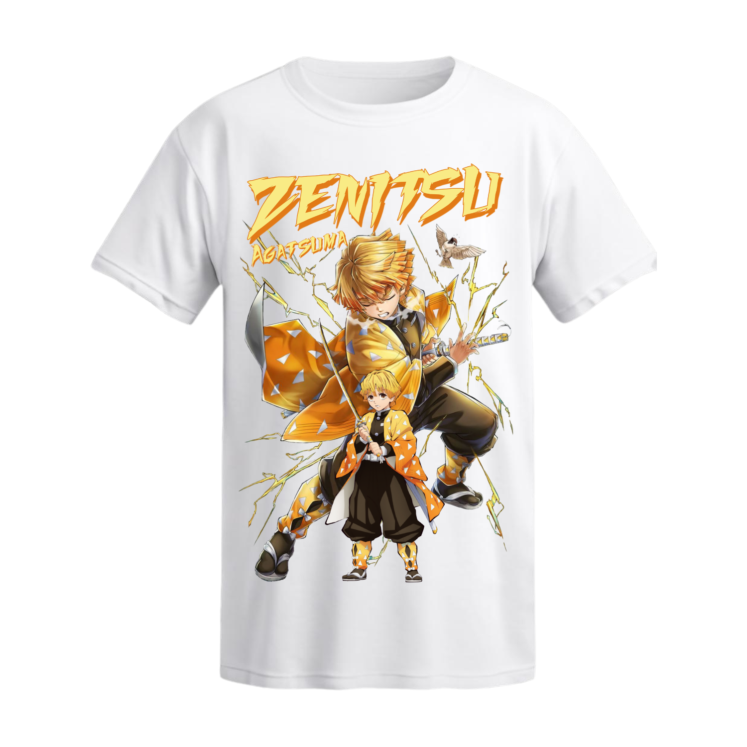 Polera Zenitsu: Trueno Divino – Kimetsu no Yaiba