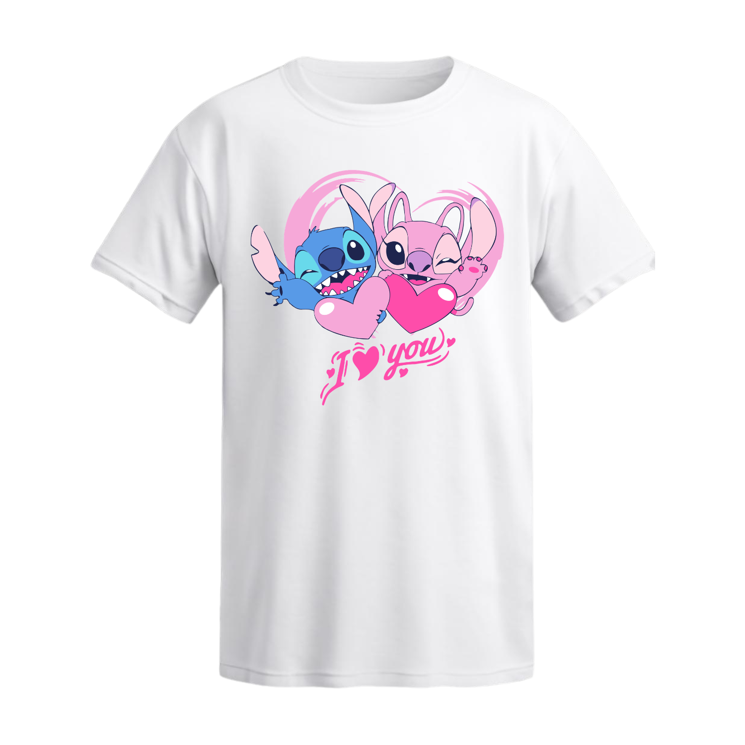 Polera Stitch & Angel Abrazo de Corazón – Lilo & Stitch