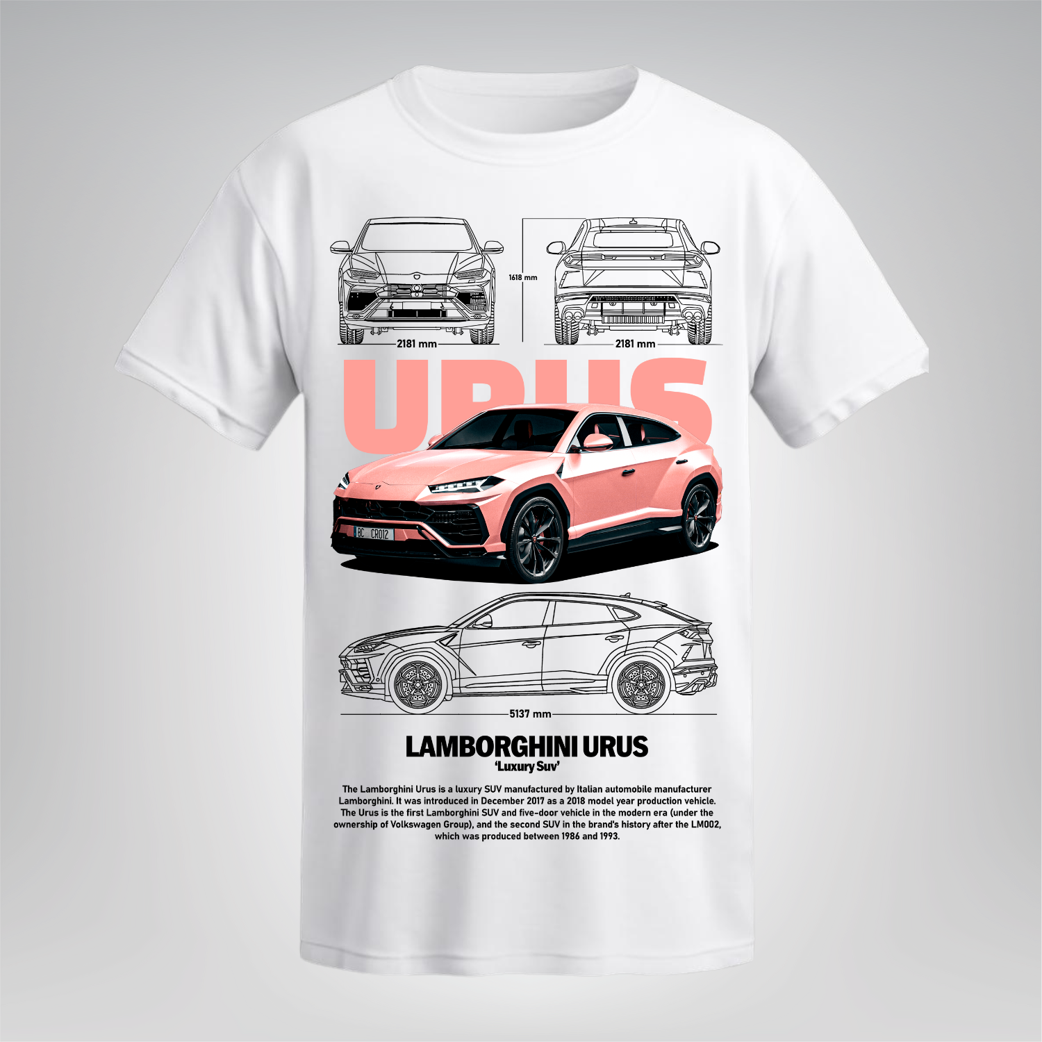 Polera Urus Rosa Coral – Lamborghini