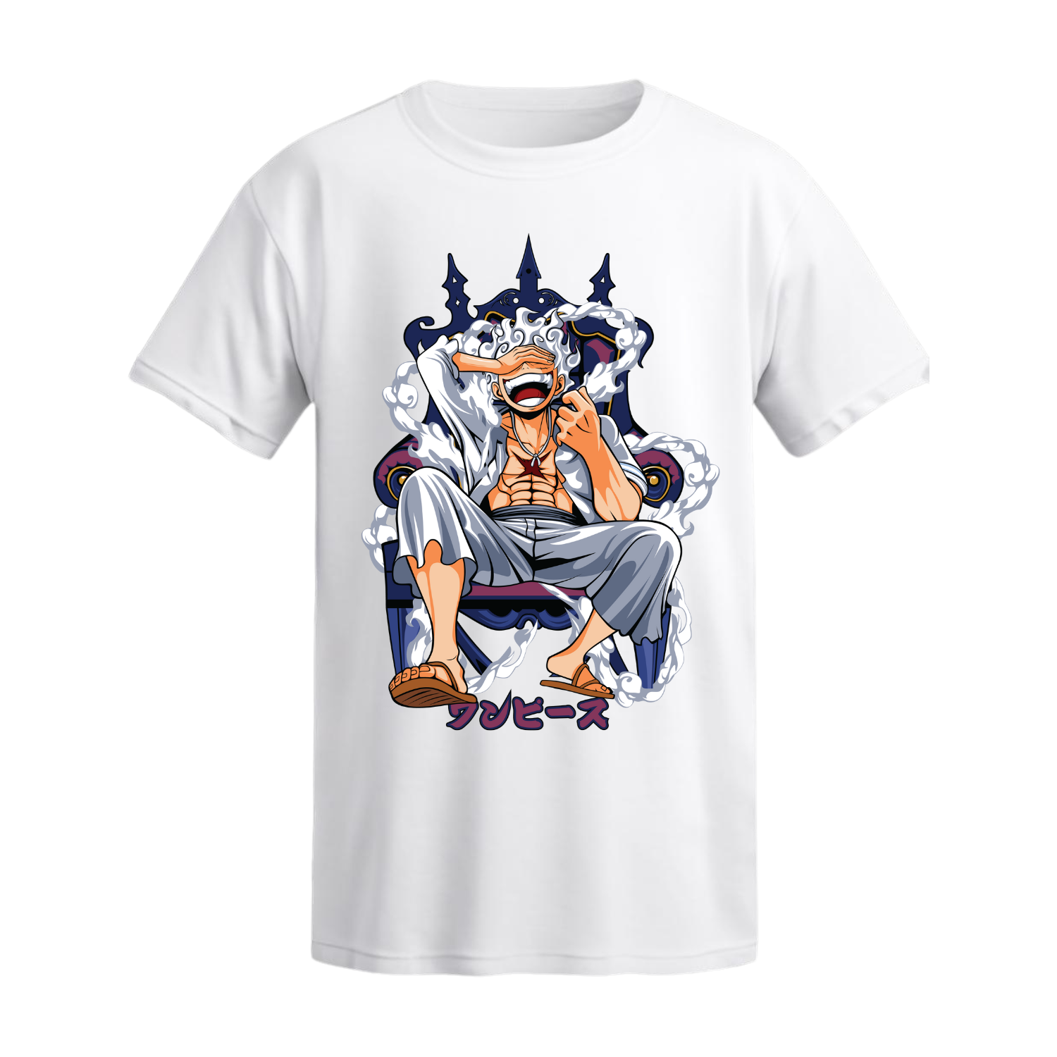 Polera Luffy Gear 5 en el Trono – One Piece