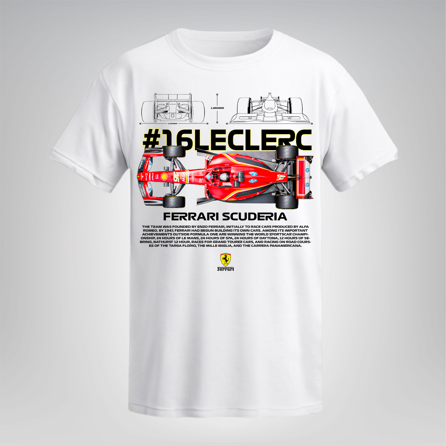 Polera Ferrari #16 Leclerc – F1 Edition
