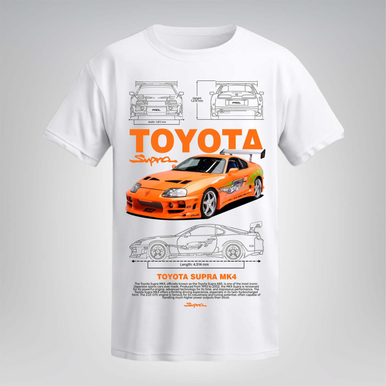 Polera Supra MK4 Naranja – Toyota