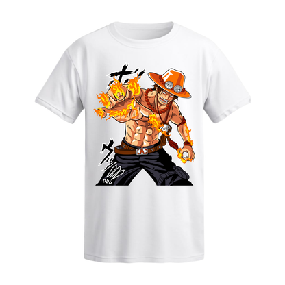 Polera Ace: Puño de Fuego – One Piece