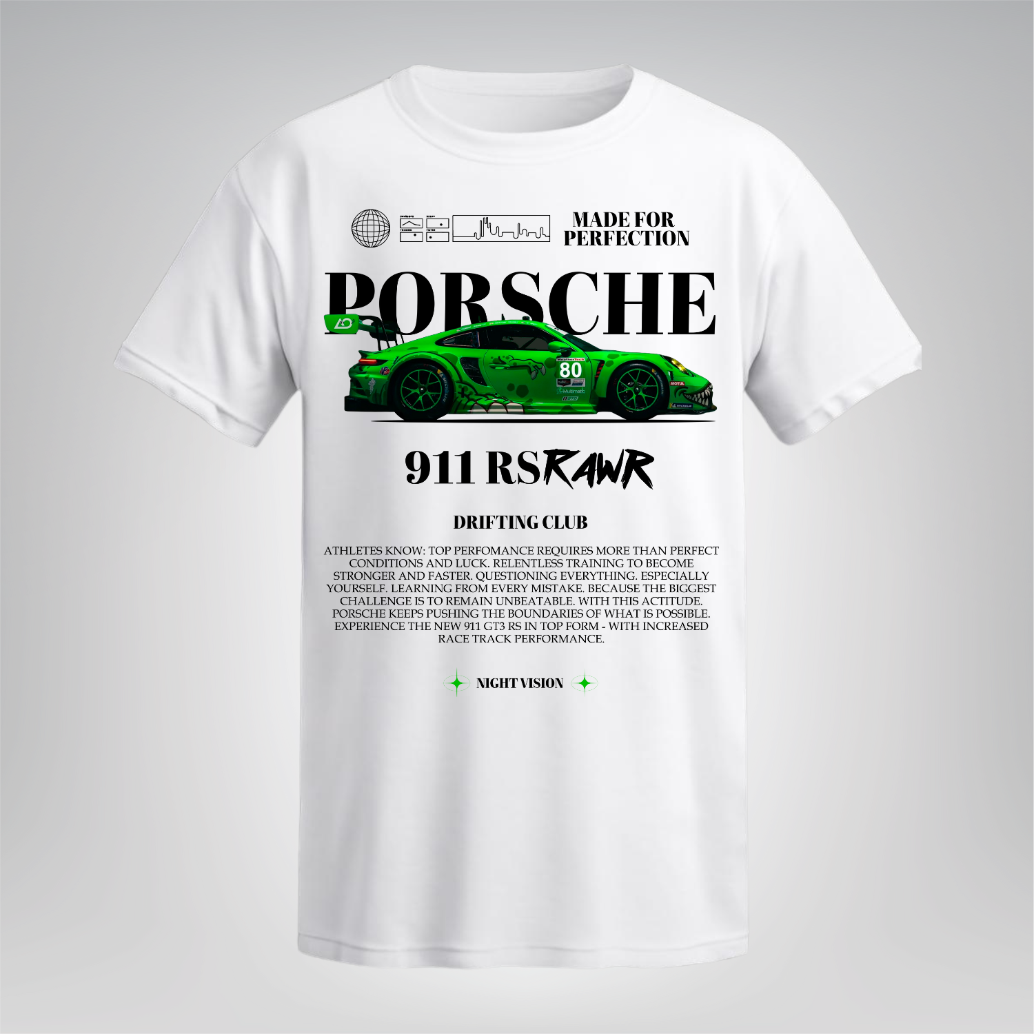 Polera Porsche 911 RS RAWR – Night Vision