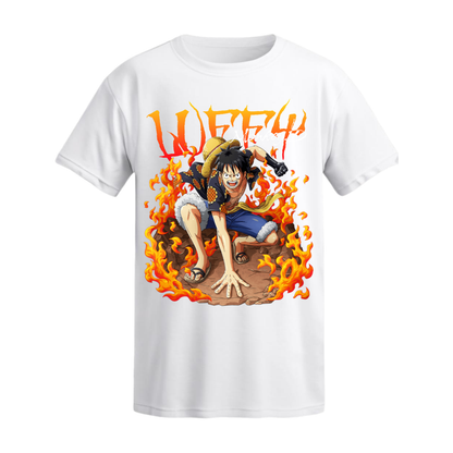 Polera Luffy: Voluntad de Fuego – One Piece