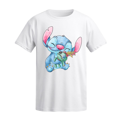 Polera Stitch & Scrump Watercolor – Lilo & Stitch
