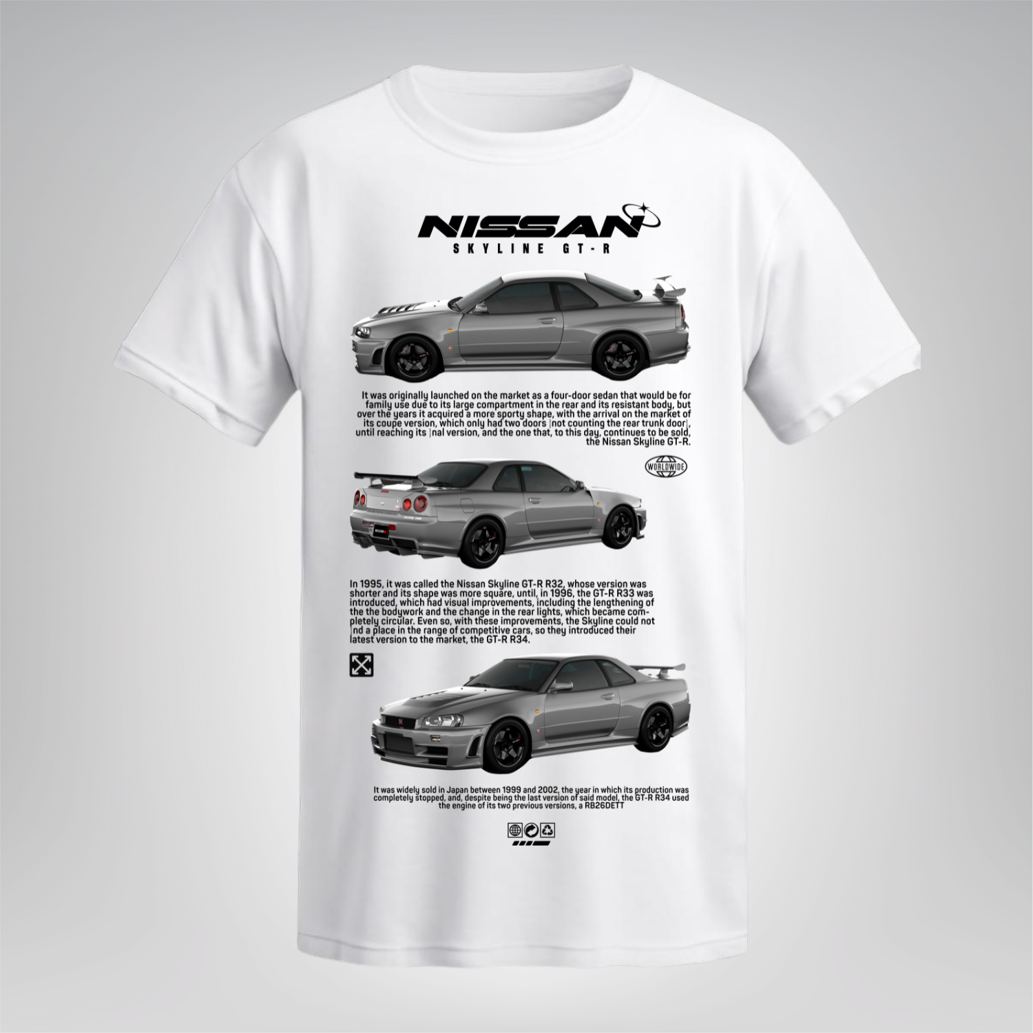 Polera Nissan Skyline GT-R Historia