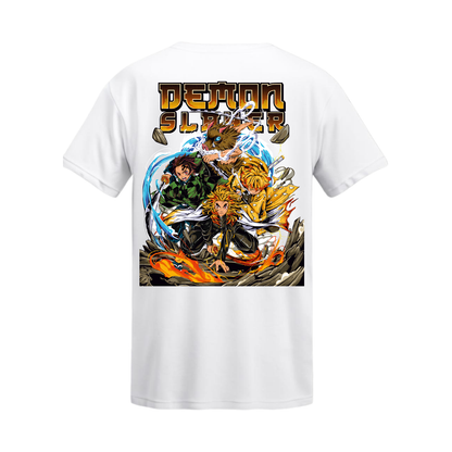 Polera Kyojuro Rengoku: Llama Eterna – Kimetsu no Yaiba