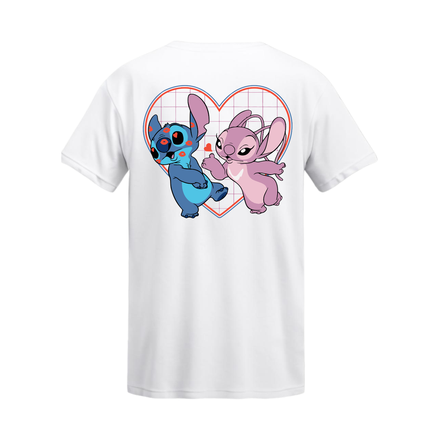 Polera Stitch & Angel Retro Heart – Lilo & Stitch