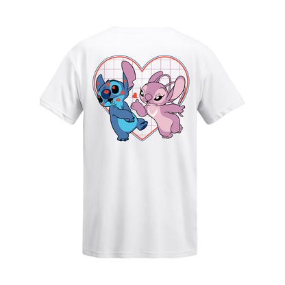 Polera Stitch & Angel Retro Heart – Lilo & Stitch