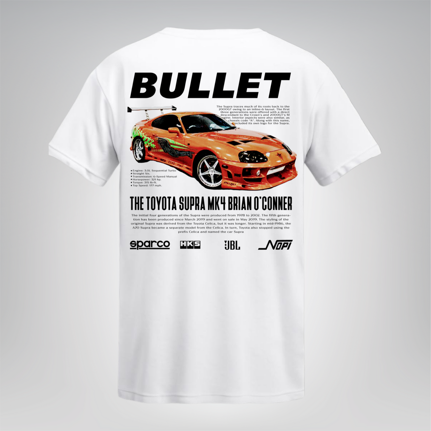 Polera Bullet Supra MK4 – Rápidos y Furiosos