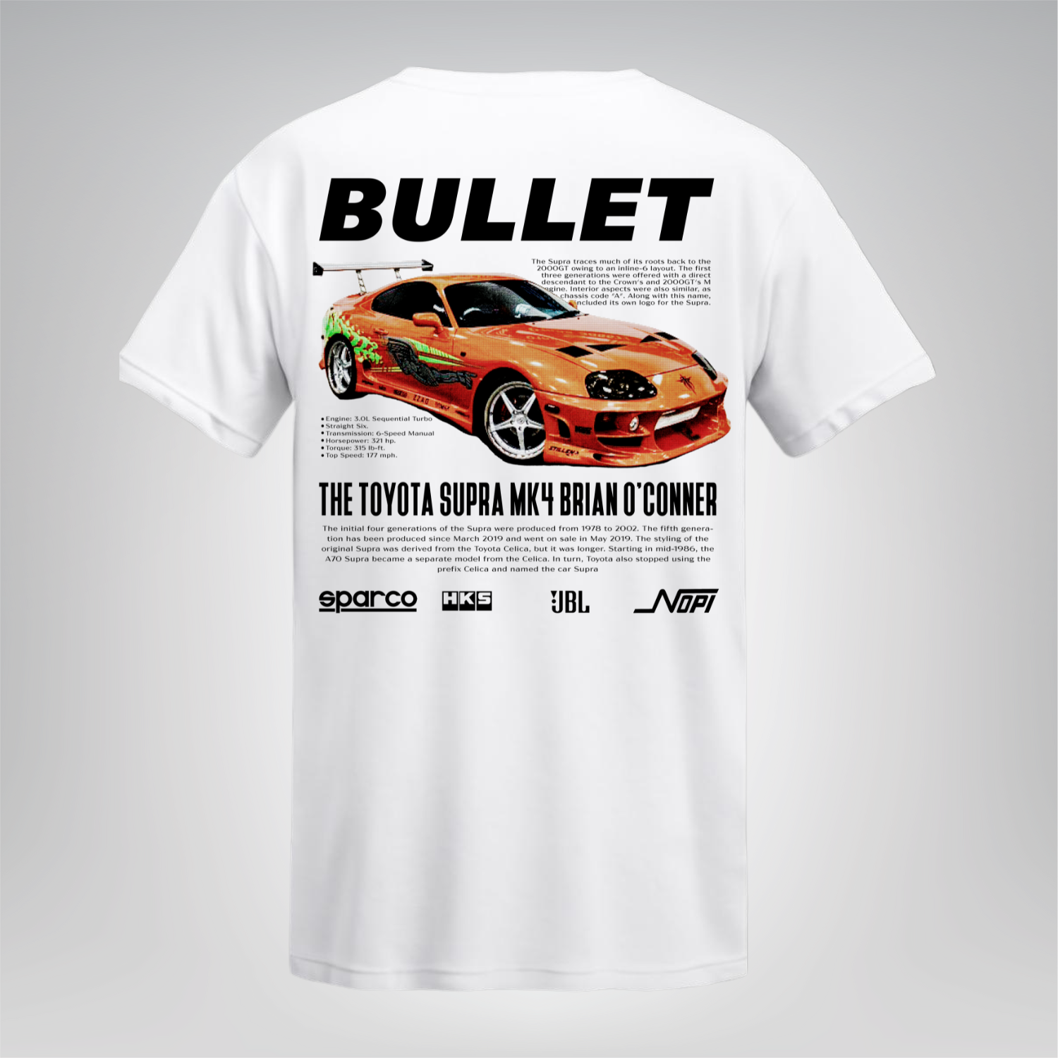 Polera Bullet Supra MK4 – Rápidos y Furiosos