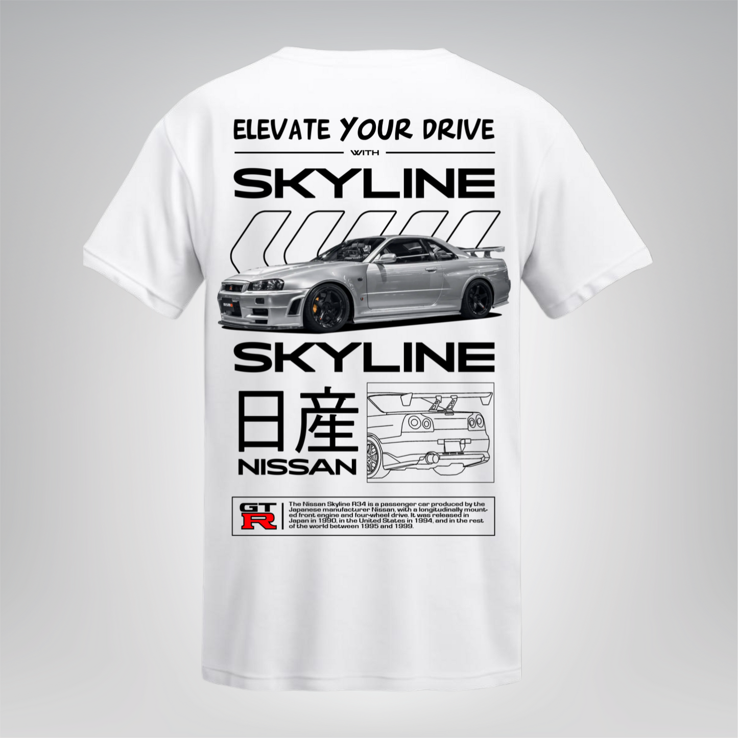 Polera Nissan Skyline GT-R R34