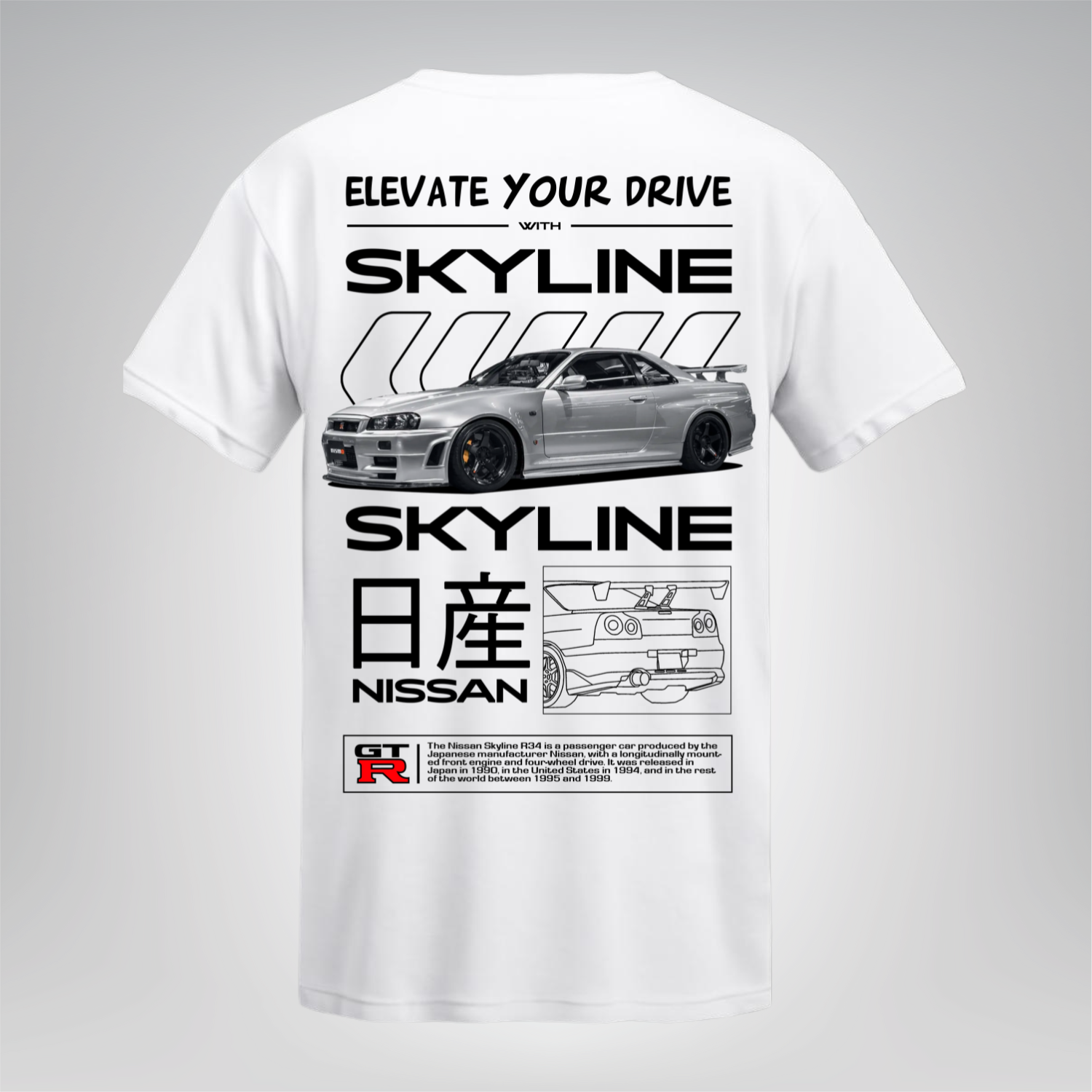 Polera Nissan Skyline GT-R R34