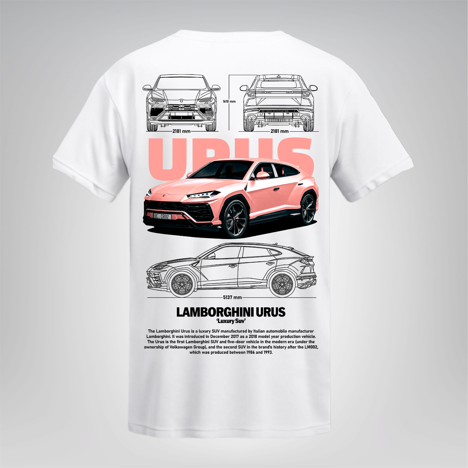 Polera Urus Rosa Coral – Lamborghini