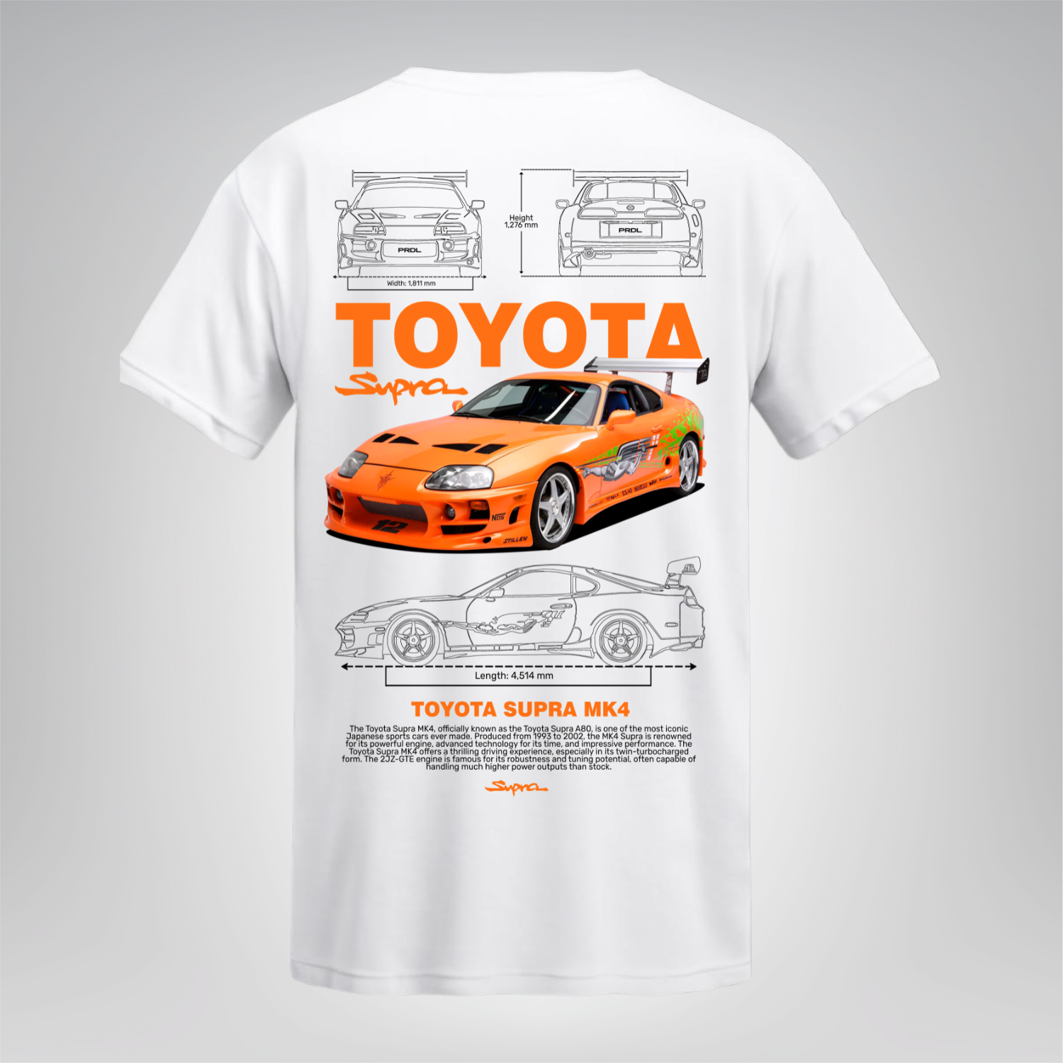 Polera Supra MK4 Naranja – Toyota