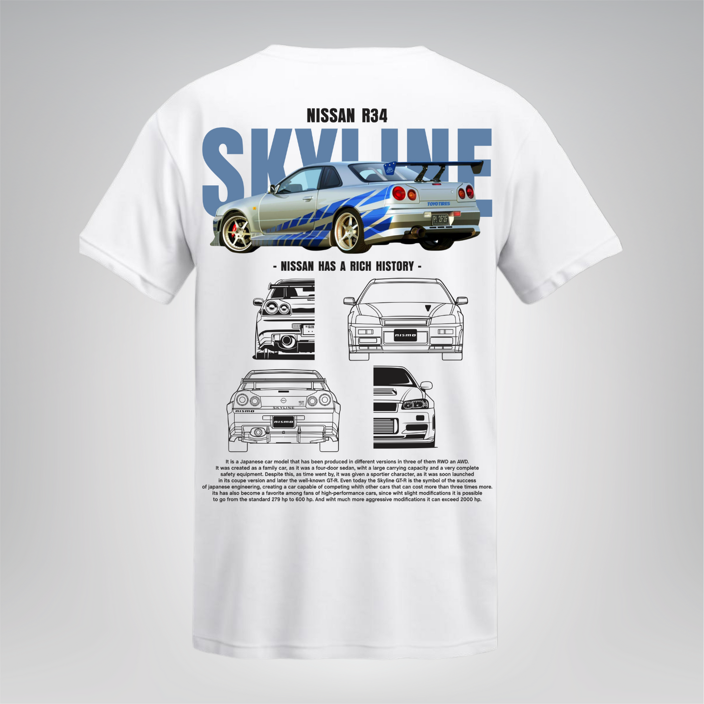 Polera Skyline R34 - Nissan