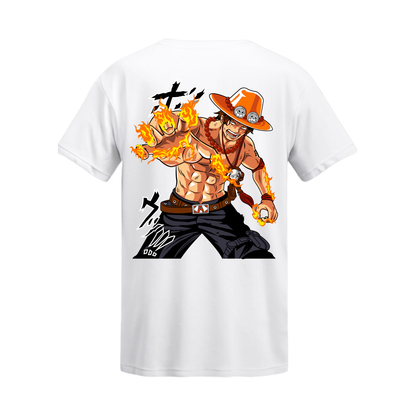 Polera Ace: Puño de Fuego – One Piece
