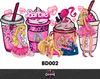 Sticker para Vaso Lata 16 oz o Taza de 11 oz - impresión DTF UV - Barbie