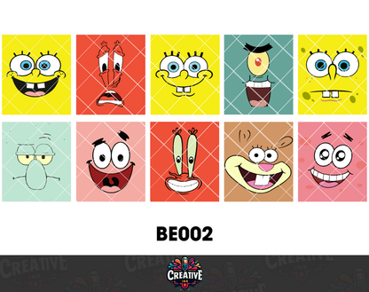 Sticker para Vaso Lata 16 oz o Taza de 11 oz - impresión DTF UV - Bob esponja