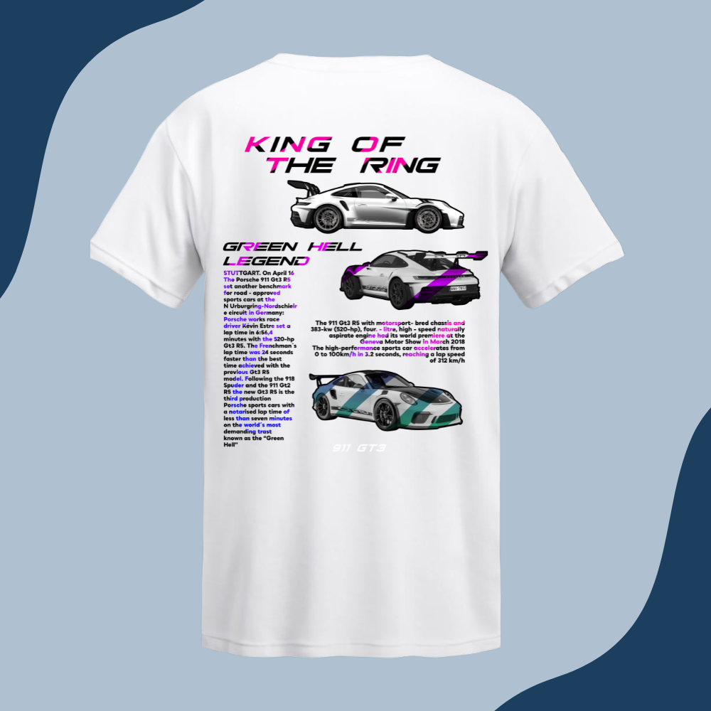 Polera Unisex -Auto King Of The Ring