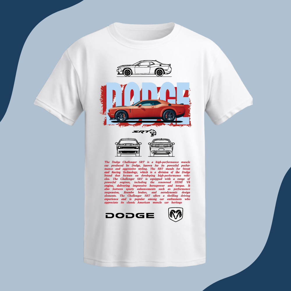 Polera Unisex -Auto Dodge