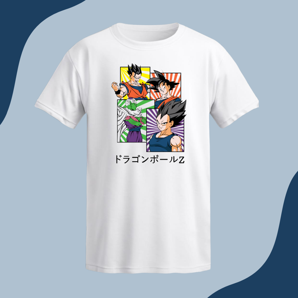 Polera Unisex - Dragon Ball - Goku Gohan Piccolo Vegeta