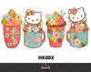 Sticker para Vaso Lata 16 oz o Taza de 11 oz - impresión DTF UV - Hello Kitty