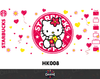 Sticker para Vaso Lata 16 oz o Taza de 11 oz - impresión DTF UV - Hello Kitty