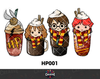 Sticker para Vaso Lata 16 oz o Taza de 11 oz - impresión DTF UV - Harry Potter