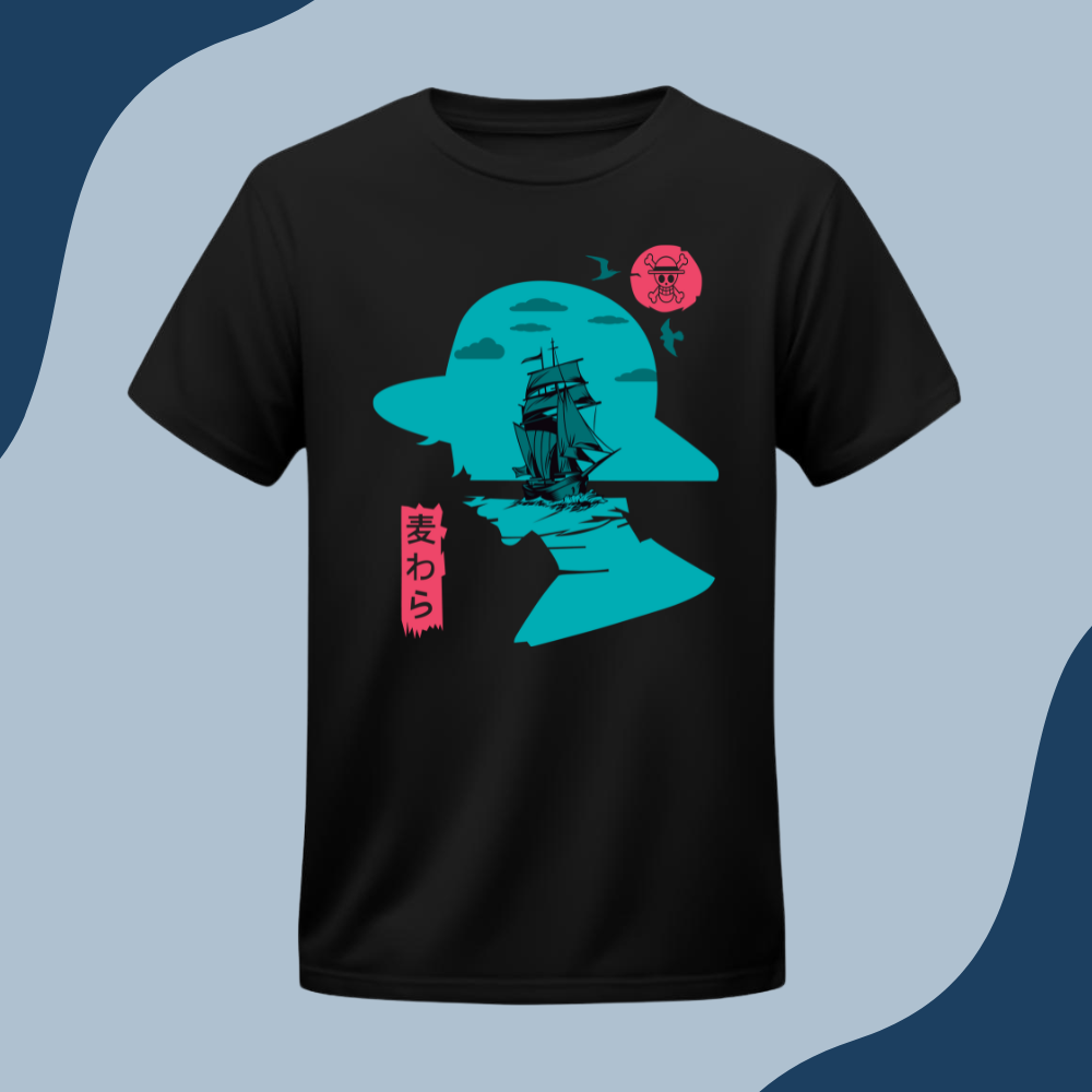 Polera Unisex - One Piece - Luffy silueta