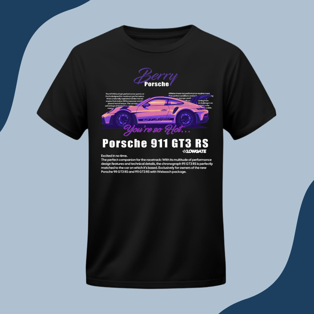 Polera Unisex -Auto Porsche Berry