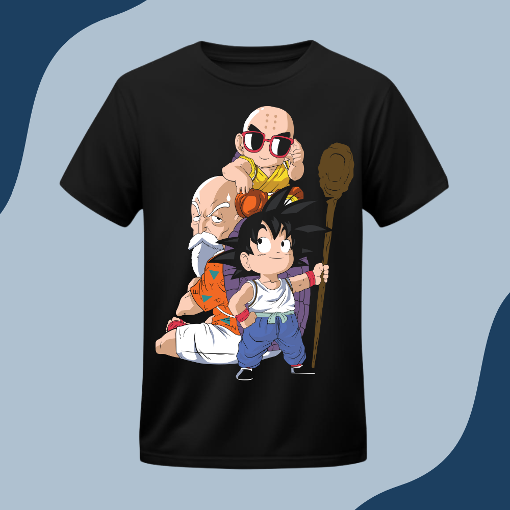 Polera Unisex - Dragon Ball - Roshi Goku y Krilin