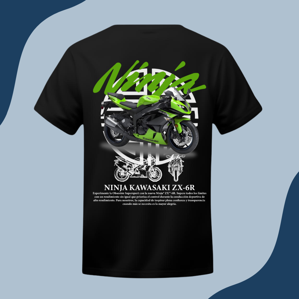 Polera Unisex -Moto Kawasaki Ninja