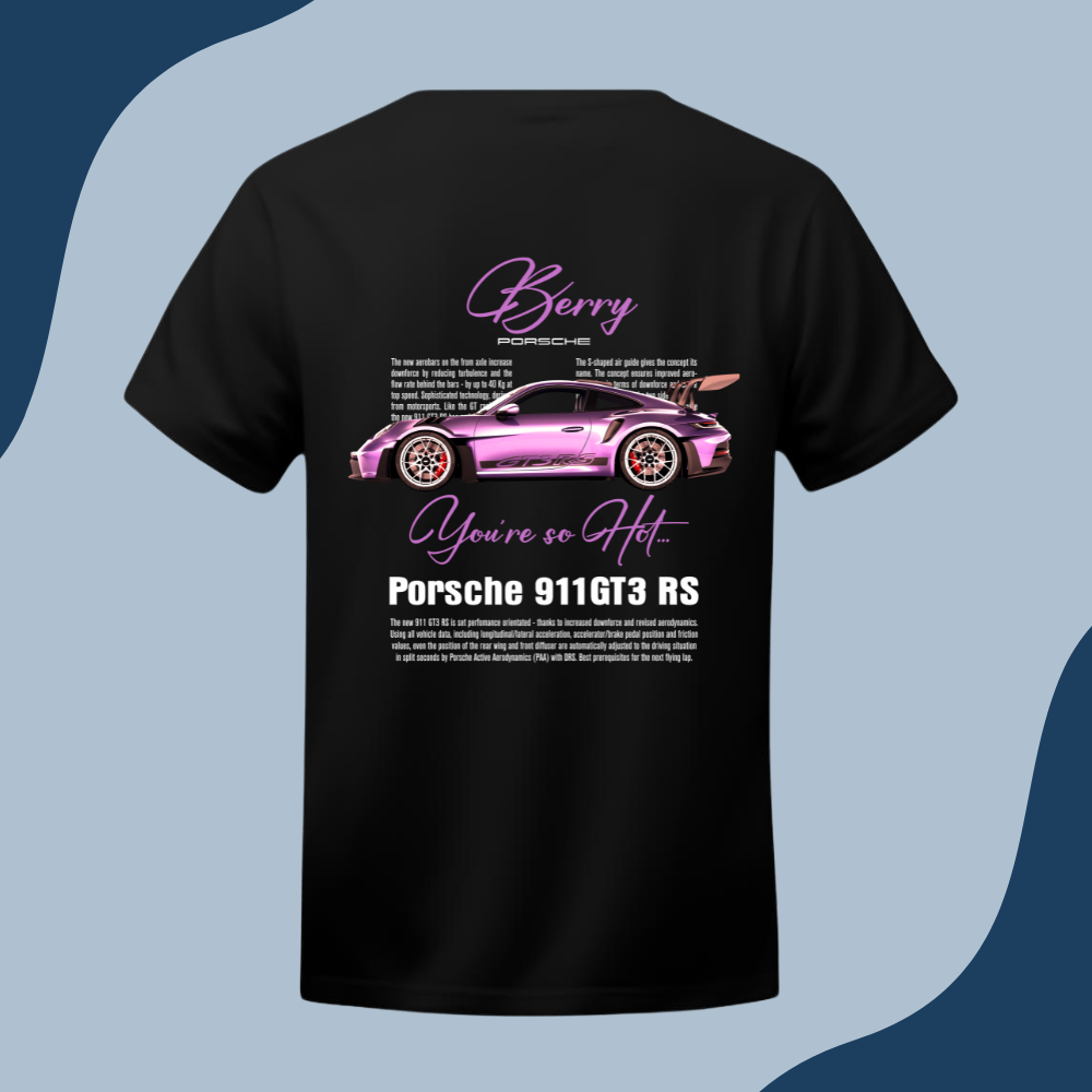 Polera Unisex -Auto Porsche Berry