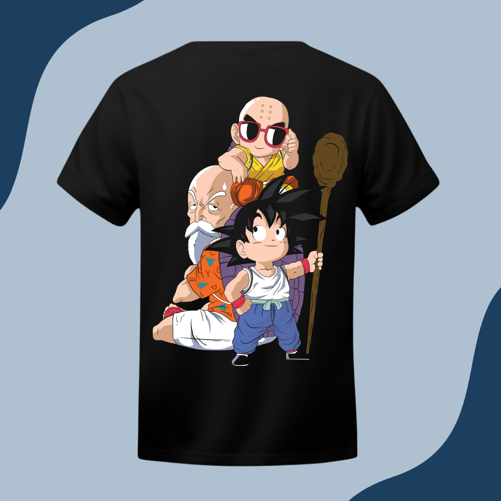 Polera Unisex - Dragon Ball - Roshi Goku y Krilin