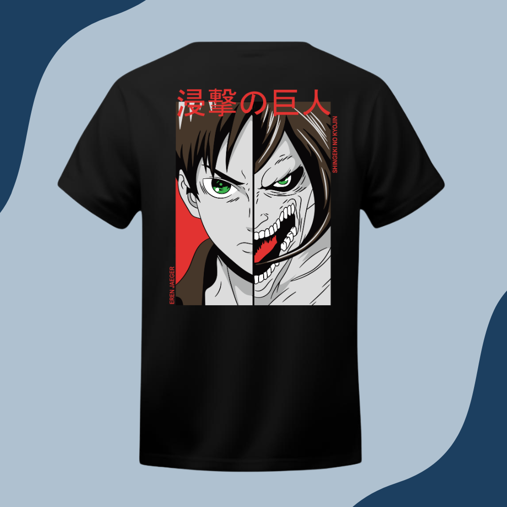 Polera Unisex - Shingeki No Kyoji - Titan/Eren