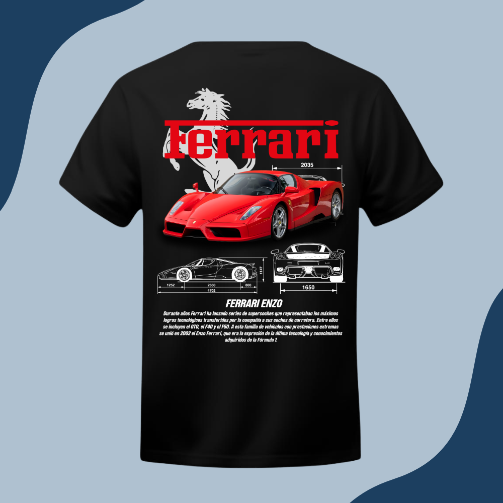 Polera Unisex -Auto Ferrari