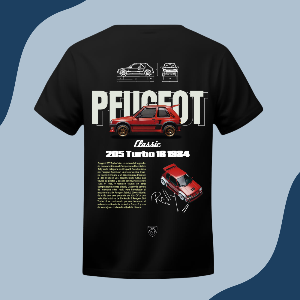 Polera Unisex -Auto Peugeot Classic