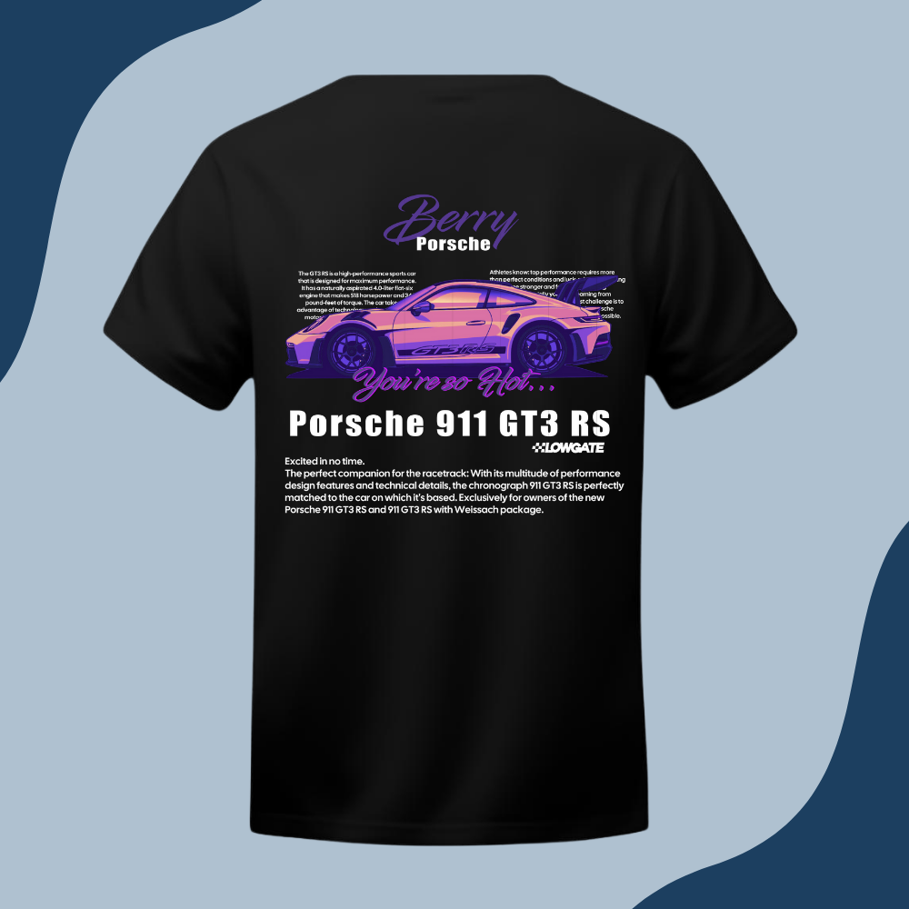 Polera Unisex -Auto Porsche Berry