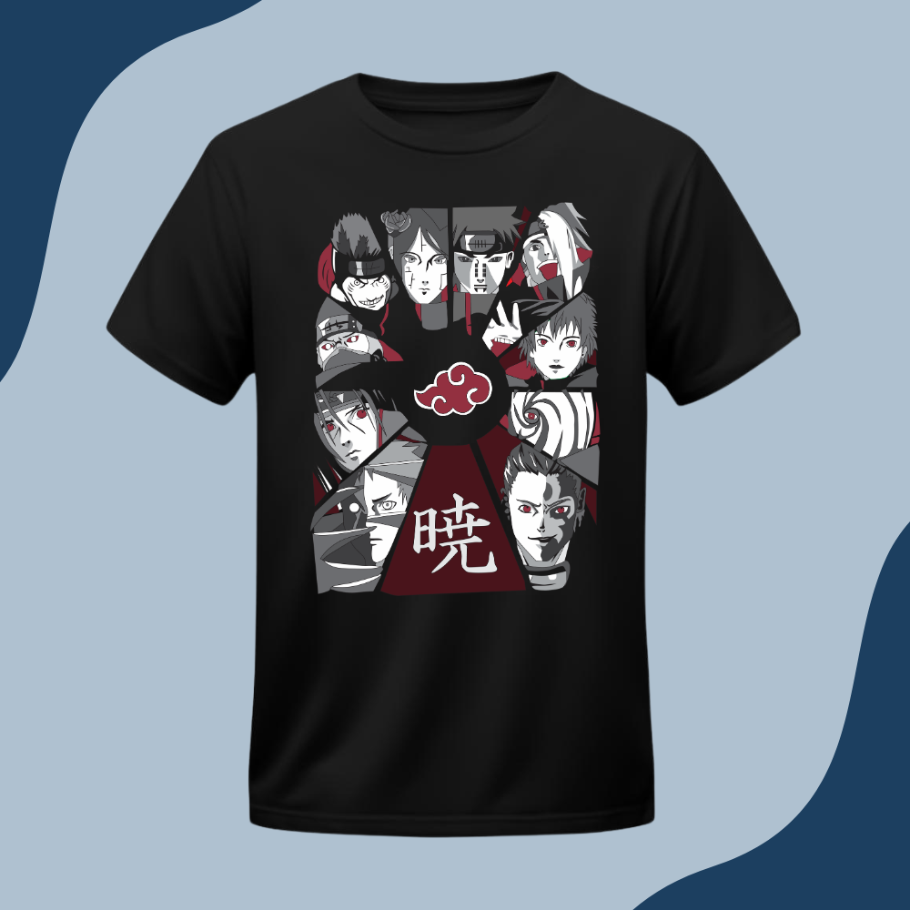 Polera Unisex - Akatsukis - Naruto