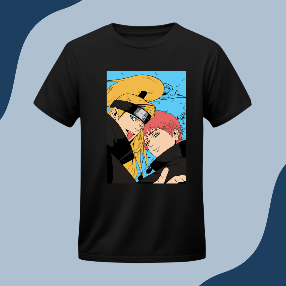 Polera Unisex - Deidara y Sasori - Naruto