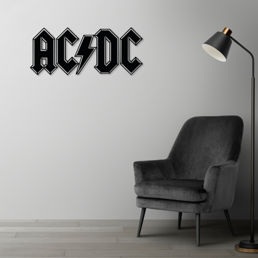 Cuadro de Madera Decorativo - ACDC