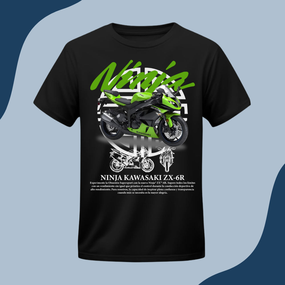 Polera Unisex -Moto Kawasaki Ninja