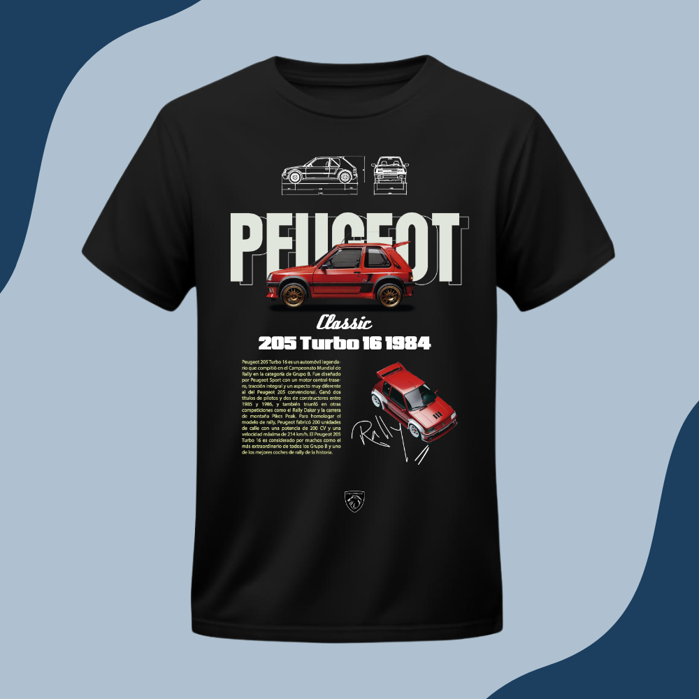 Polera Unisex -Auto Peugeot Classic