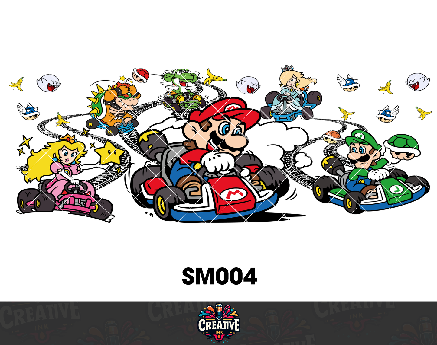 Sticker para Vaso Lata 16 oz o Taza de 11 oz - impresión DTF UV - Super Mario