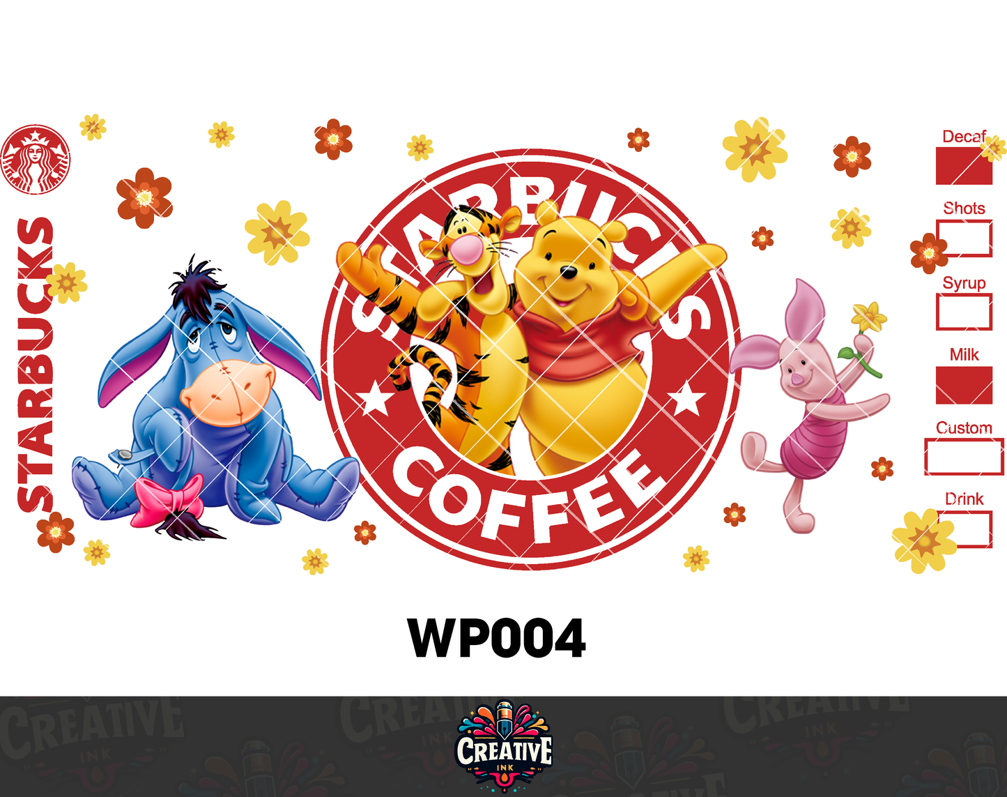 Sticker para Vaso Lata 16 oz o Taza de 11 oz - impresión DTF UV - Winnie the pooh
