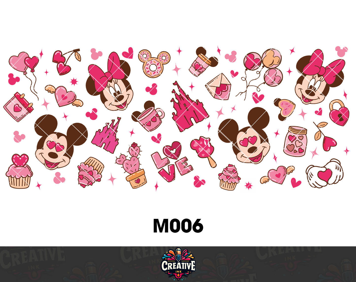 Sticker para Vaso Lata 16 oz o Taza de 11 oz - impresión DTF UV - Mickey Mouse