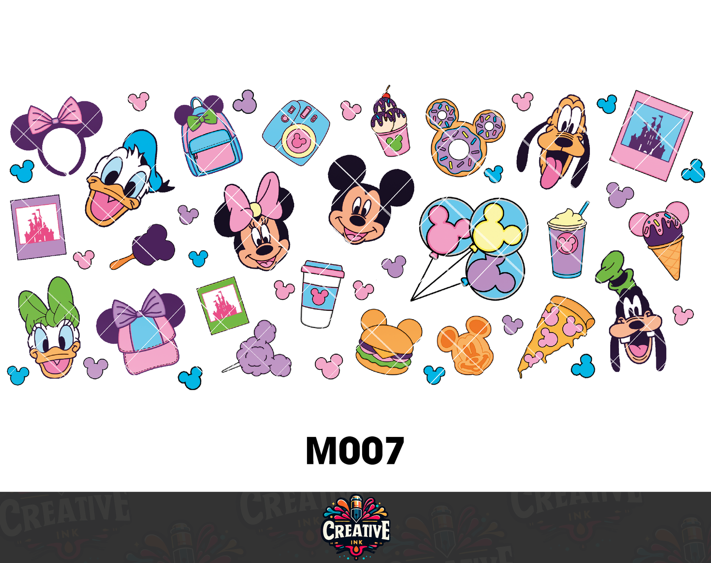Sticker para Vaso Lata 16 oz o Taza de 11 oz - impresión DTF UV - Mickey Mouse